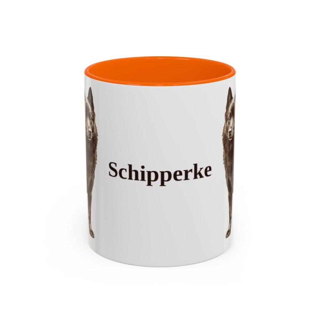 11oz Schipperke Mug, Orange, front view