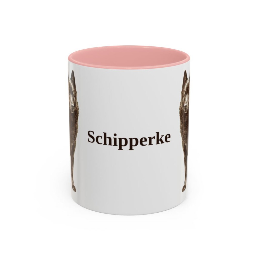 11oz Schipperke Mug, Pink, front view