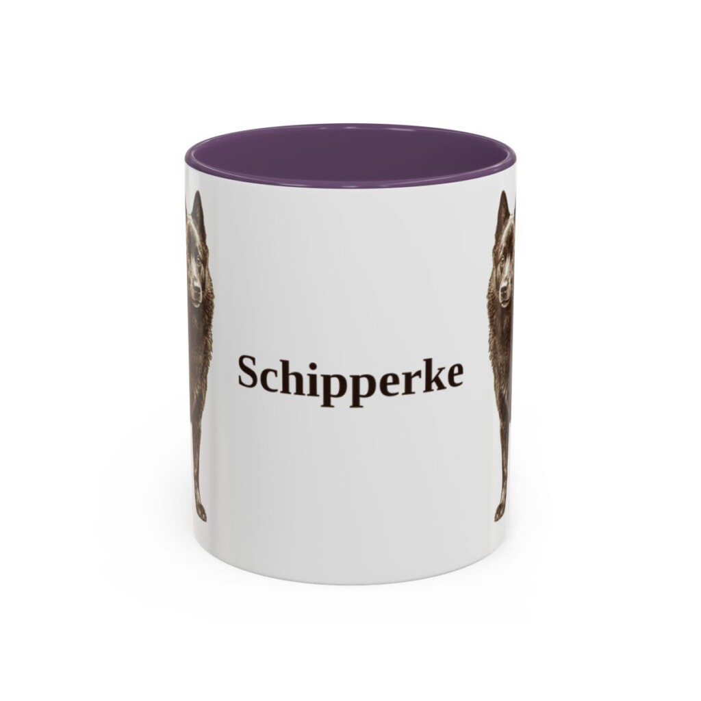 11oz Schipperke Mug, Purple, front view