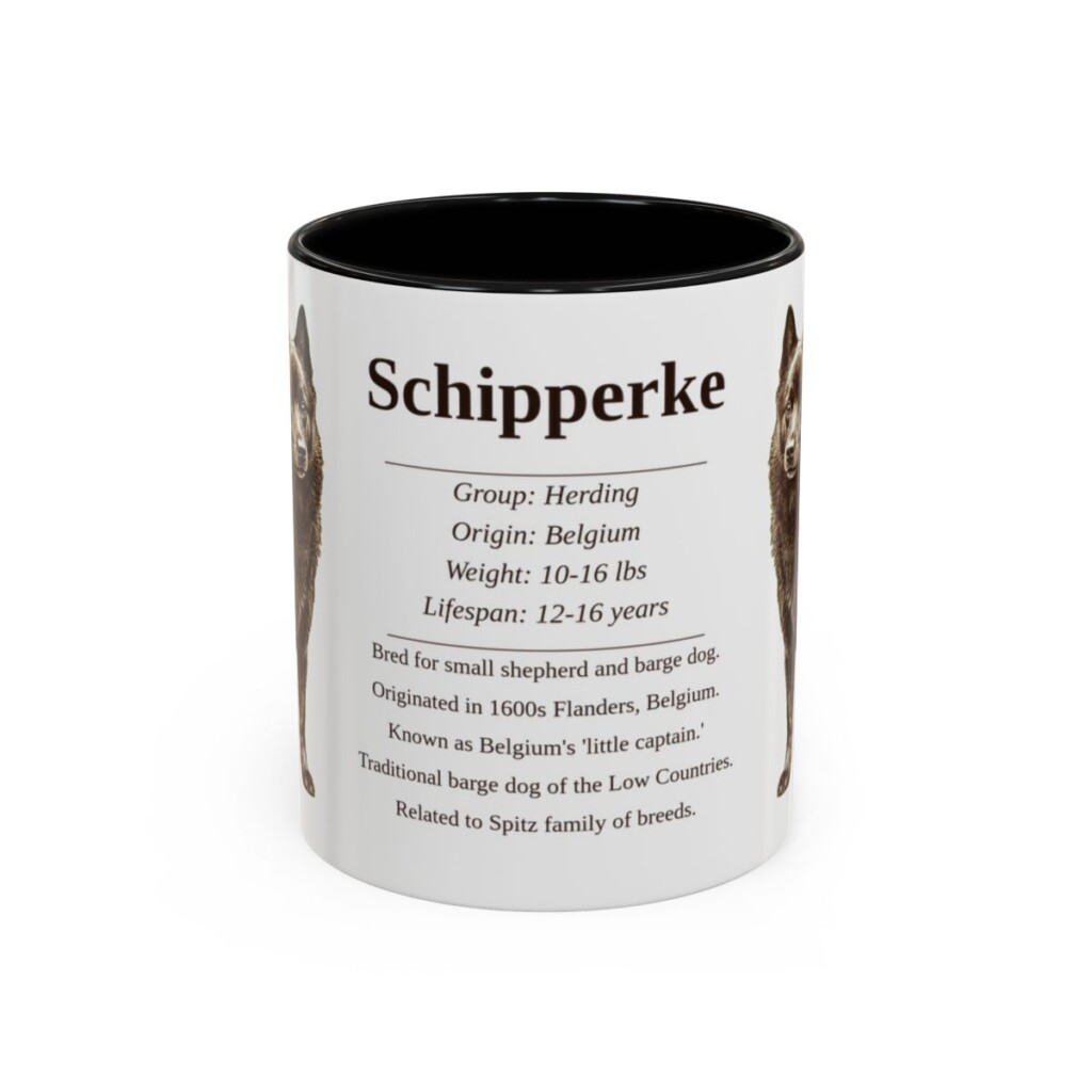 11oz Schipperke Mug, Black, front view
