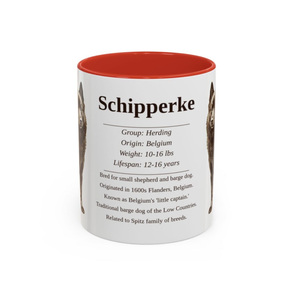 11oz Schipperke Mug, Red, front view