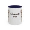 11oz Schnoodle Dog Dad Mug, Navy, front view