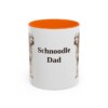 11oz Schnoodle Dog Dad Mug, Orange, front view