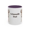 11oz Schnoodle Dog Dad Mug, Purple, front view