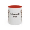 11oz Schnoodle Dog Dad Mug, Red, front view