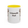 11oz Schnoodle Dog Dad Mug, Yellow, front view