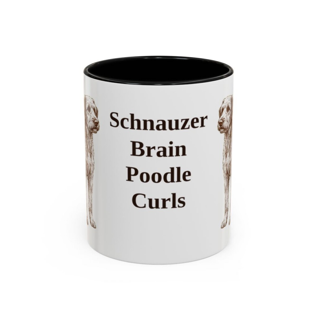 11oz Funny Schnoodle Mug, Black, front view
