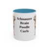 11oz Funny Schnoodle Mug, Light Blue, front view