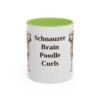 11oz Funny Schnoodle Mug, Light Green, front view