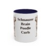 11oz Funny Schnoodle Mug, Navy, front view