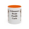 11oz Funny Schnoodle Mug, Orange, front view