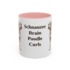 11oz Funny Schnoodle Mug, Pink, front view