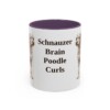 11oz Funny Schnoodle Mug, Purple, front view