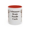 11oz Funny Schnoodle Mug, Red, front view