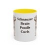 11oz Funny Schnoodle Mug, Yellow, front view