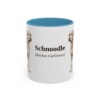 11oz Schnoodle Latin Mug, Light Blue, front view