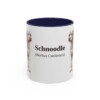 11oz Schnoodle Latin Mug, Navy, front view