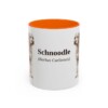 11oz Schnoodle Latin Mug, Orange, front view