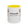 11oz Schnoodle Latin Mug, Yellow, front view