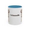 11oz Schnoodle Mug, Light Blue, front view