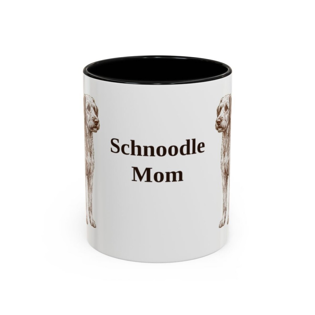 11oz-schnoodle-mug-mom-black-front 11oz Schnoodle Dog Mom Mug, Black, front view