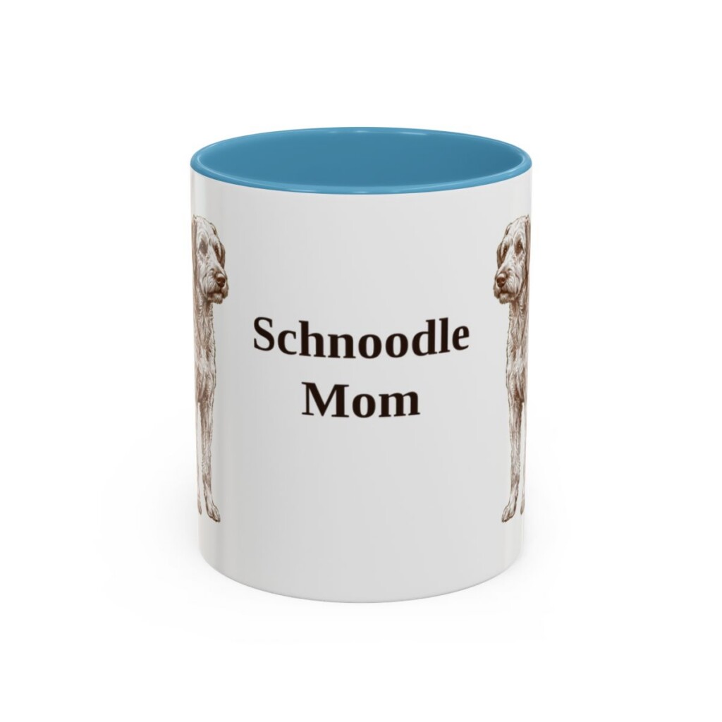 11oz-schnoodle-mug-mom-light-blue 11oz Schnoodle Dog Mom Mug, Light Blue, front view