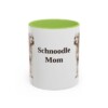 11oz-schnoodle-mug-mom-light-green 11oz Schnoodle Dog Mom Mug, Light Green, front view