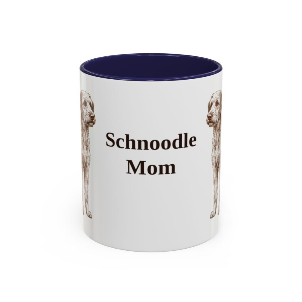 11oz-schnoodle-mug-mom-navy 11oz Schnoodle Dog Mom Mug, Navy, front view