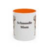 11oz-schnoodle-mug-mom-orange 11oz Schnoodle Dog Mom Mug, Orange, front view