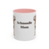 11oz-schnoodle-mug-mom-pink 11oz Schnoodle Dog Mom Mug, Pink, front view