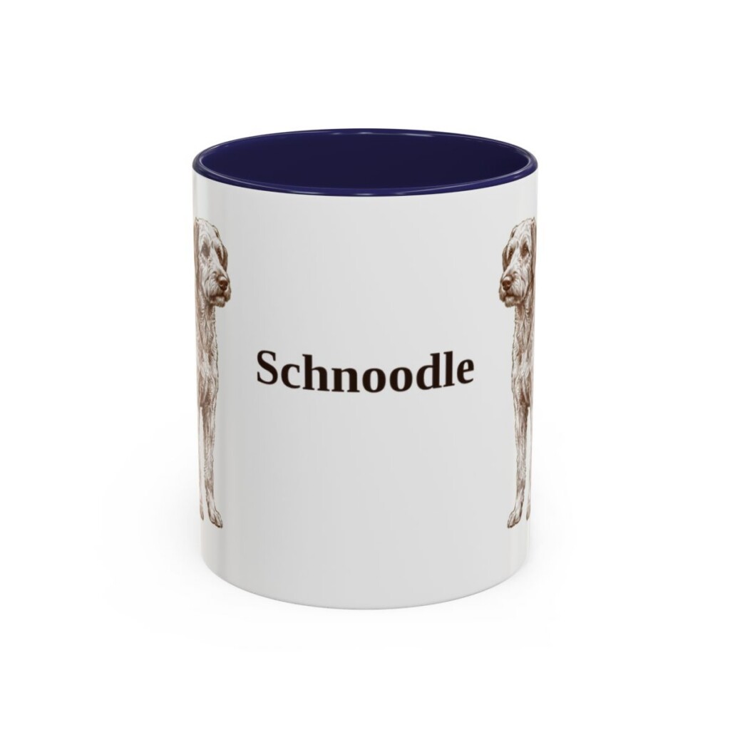 11oz Schnoodle Mug, Navy, front view