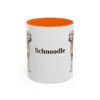 11oz Schnoodle Mug, Orange, front view