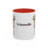 11oz Schnoodle Mug, Red, front view