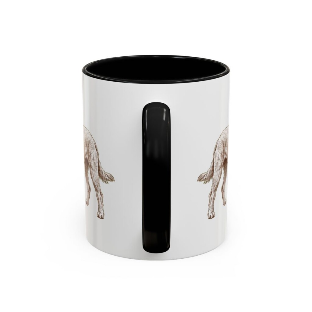 11oz Schnoodle Mug, Black, back view