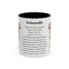 11oz Schnoodle Mug, Black, front view