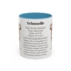 11oz Schnoodle Mug, Light Blue, front view
