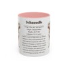 11oz Schnoodle Mug, Pink, front view