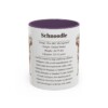 11oz Schnoodle Mug, Purple, front view
