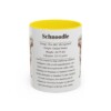 11oz Schnoodle Mug, Yellow, front view