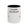 11oz Scottish Deerhound Mug, Black, front view