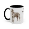11oz Scottish Deerhound Mug, Black, left side view