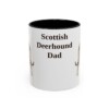 11oz Scottish Deerhound Dog Dad Mug, Black, front view