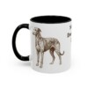11oz Scottish Deerhound Dog Dad Mug, Black, left side view