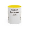 11oz Scottish Deerhound Dog Dad Mug, Yellow, front view