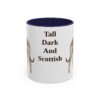11oz-scottish-deerhound-mug-humor-navy 11oz Funny Scottish Deerhound Mug, Navy, front view