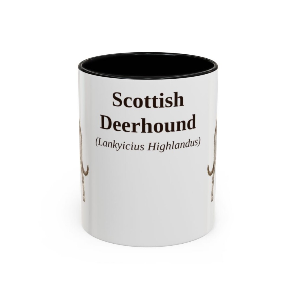 11oz-scottish-deerhound-mug-latin-black-front 11oz Scottish Deerhound Latin Mug, Black, front view