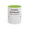 11oz-scottish-deerhound-mug-latin-light-green 11oz Scottish Deerhound Latin Mug, Light Green, front view