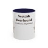 11oz-scottish-deerhound-mug-latin-navy 11oz Scottish Deerhound Latin Mug, Navy, front view