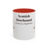 11oz-scottish-deerhound-mug-latin-red 11oz Scottish Deerhound Latin Mug, Red, front view