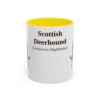 11oz-scottish-deerhound-mug-latin-yellow 11oz Scottish Deerhound Latin Mug, Yellow, front view